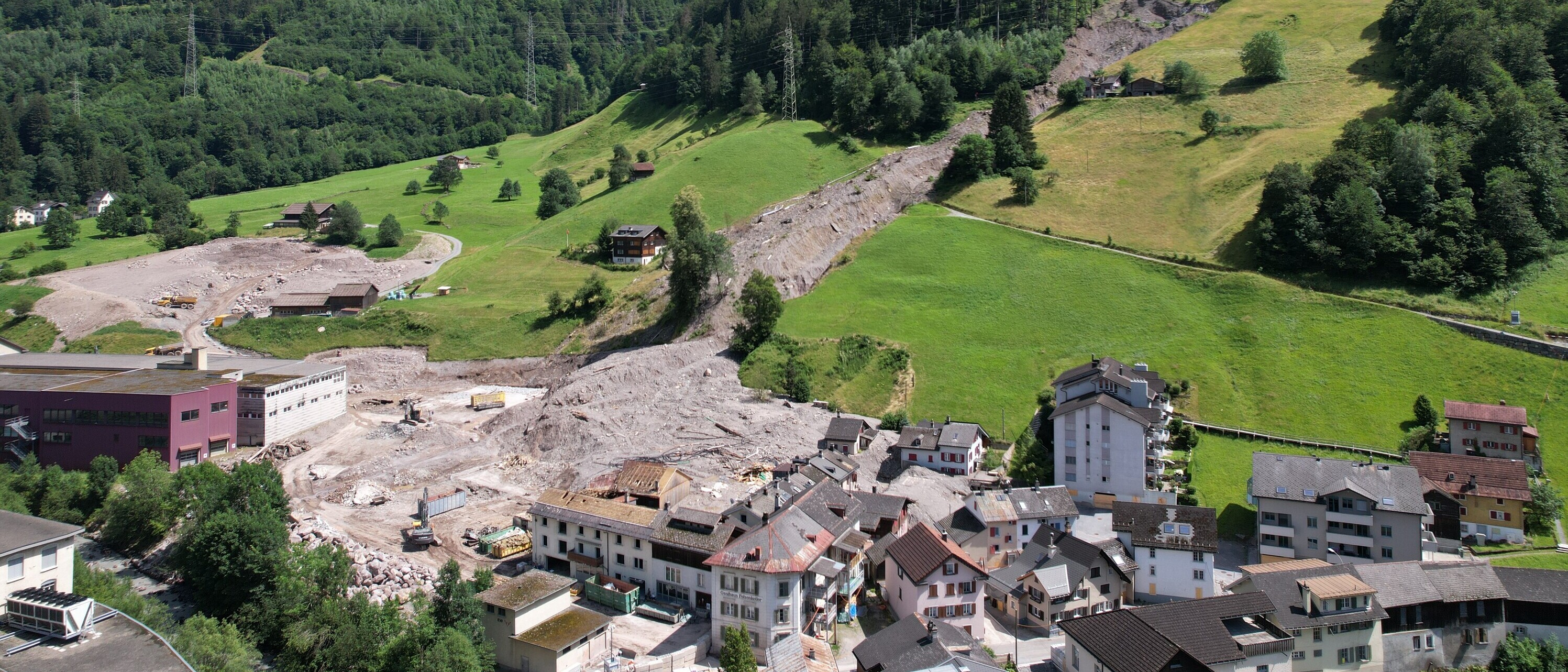 Erdrutsch in Schwanden.