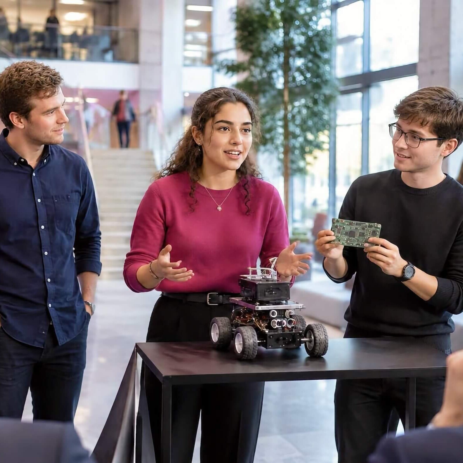 Young Innovators Award – Finalisten beim Präsentieren
