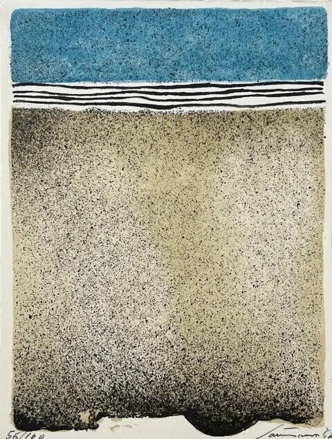 Santomaso, Hommage à Hans Arp, Lithografie (1967)