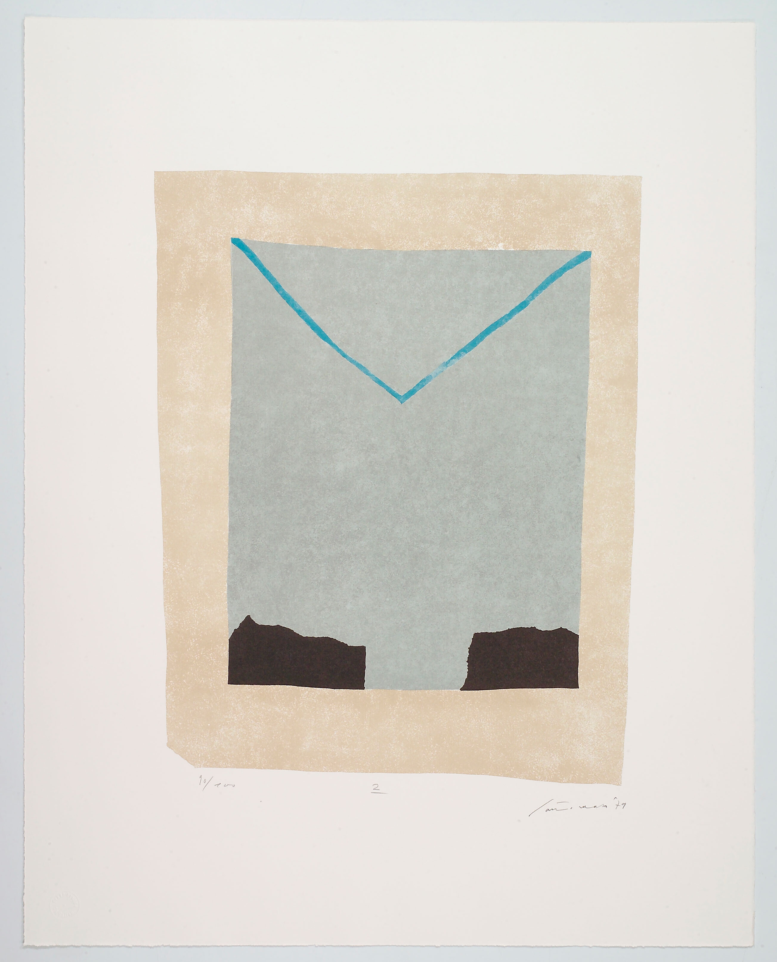 Santomaso, Vento dell’Est, Lithografie (1979)