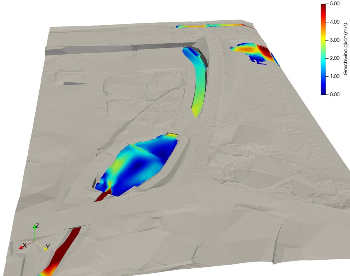 3D-Modellierung des Hochwasserschutzbauwerks Reschubach 3D-Modellierung des Hochwasserschutzbauwerks Reschubach