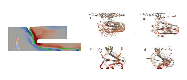 Numerische Modellierung des Wirbels bei einer Fassung Numerische Modellierung des Wirbels bei einer Fassung
