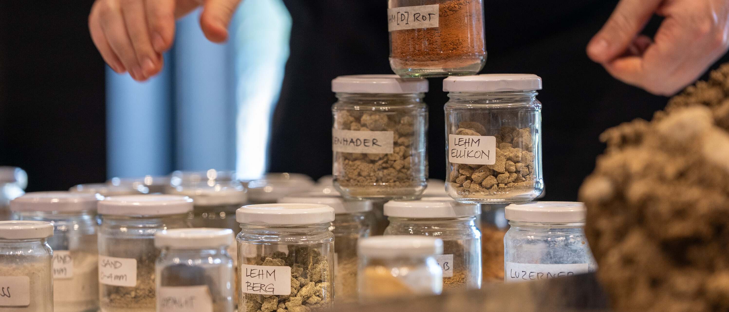 Interaktiver Ausstellungbeitrag der IG Lehm (Foto: Sven Sari-Schnyder)