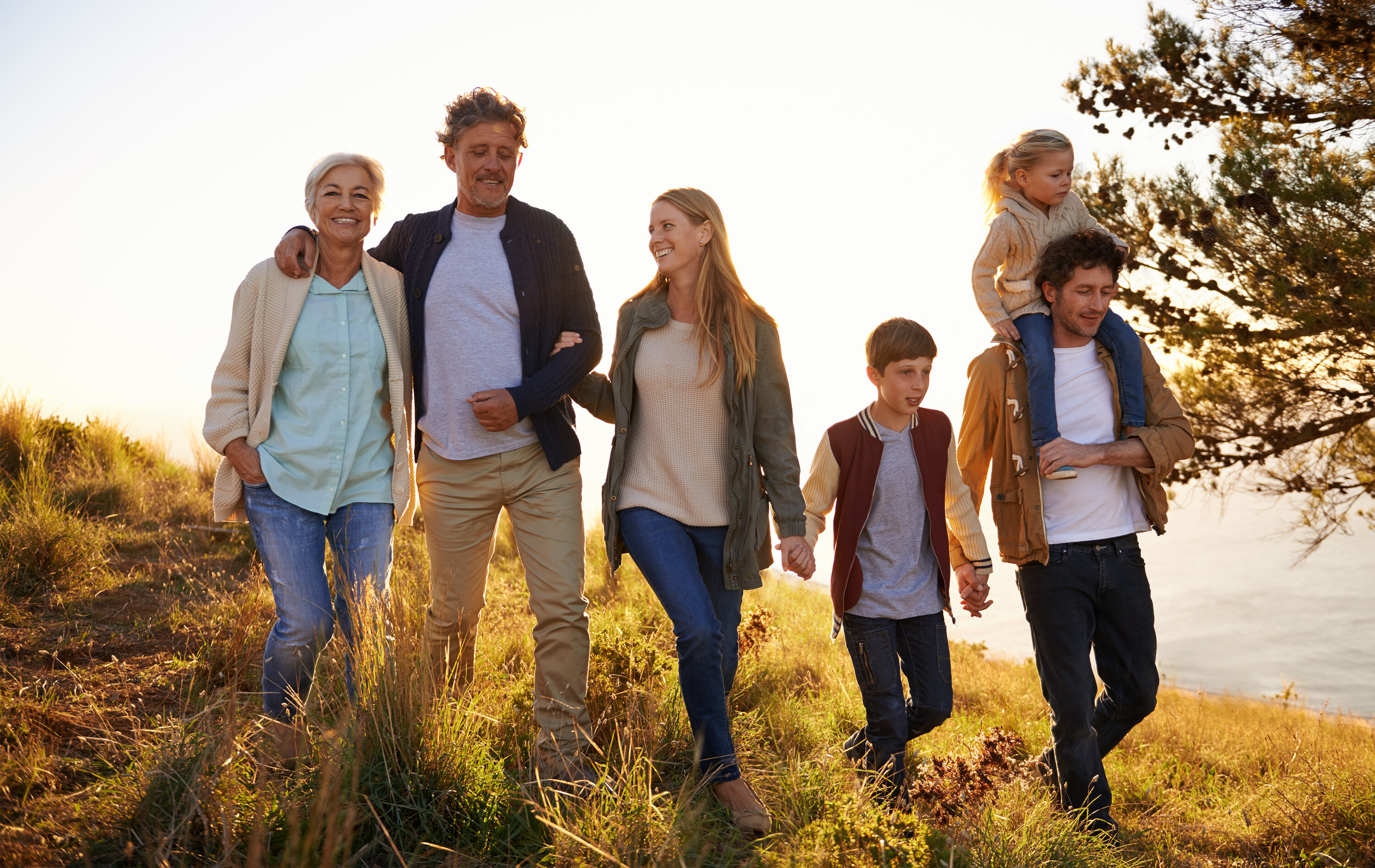 Three generations of happiness. Shot of a happy family out on a morning walk together.