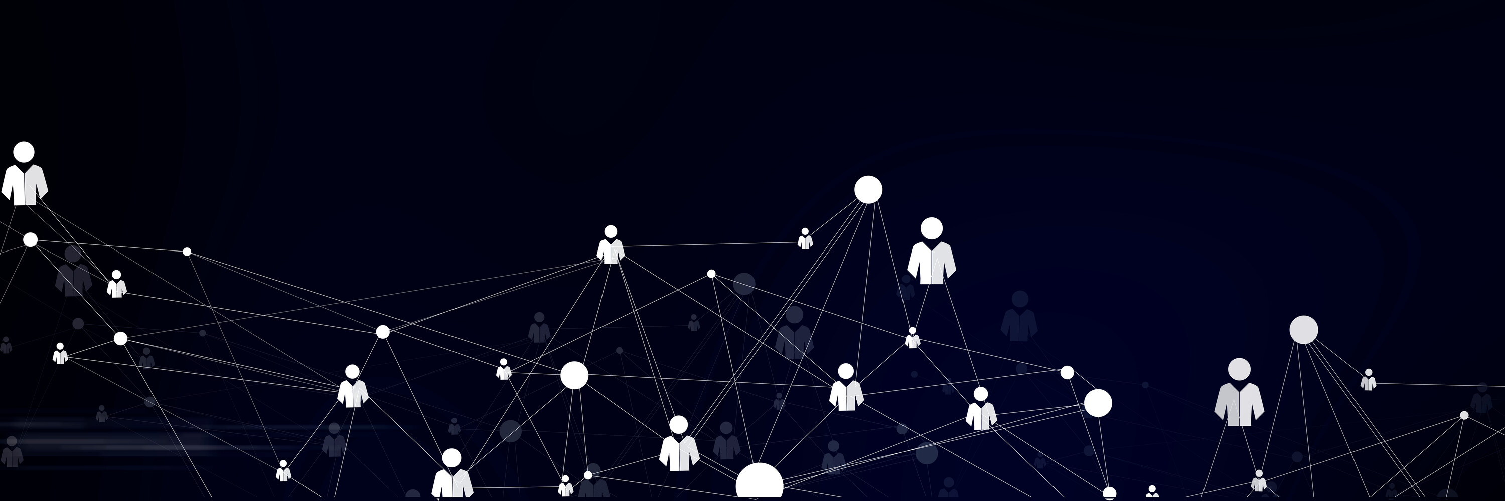 Linked abstract white human.Headline background.