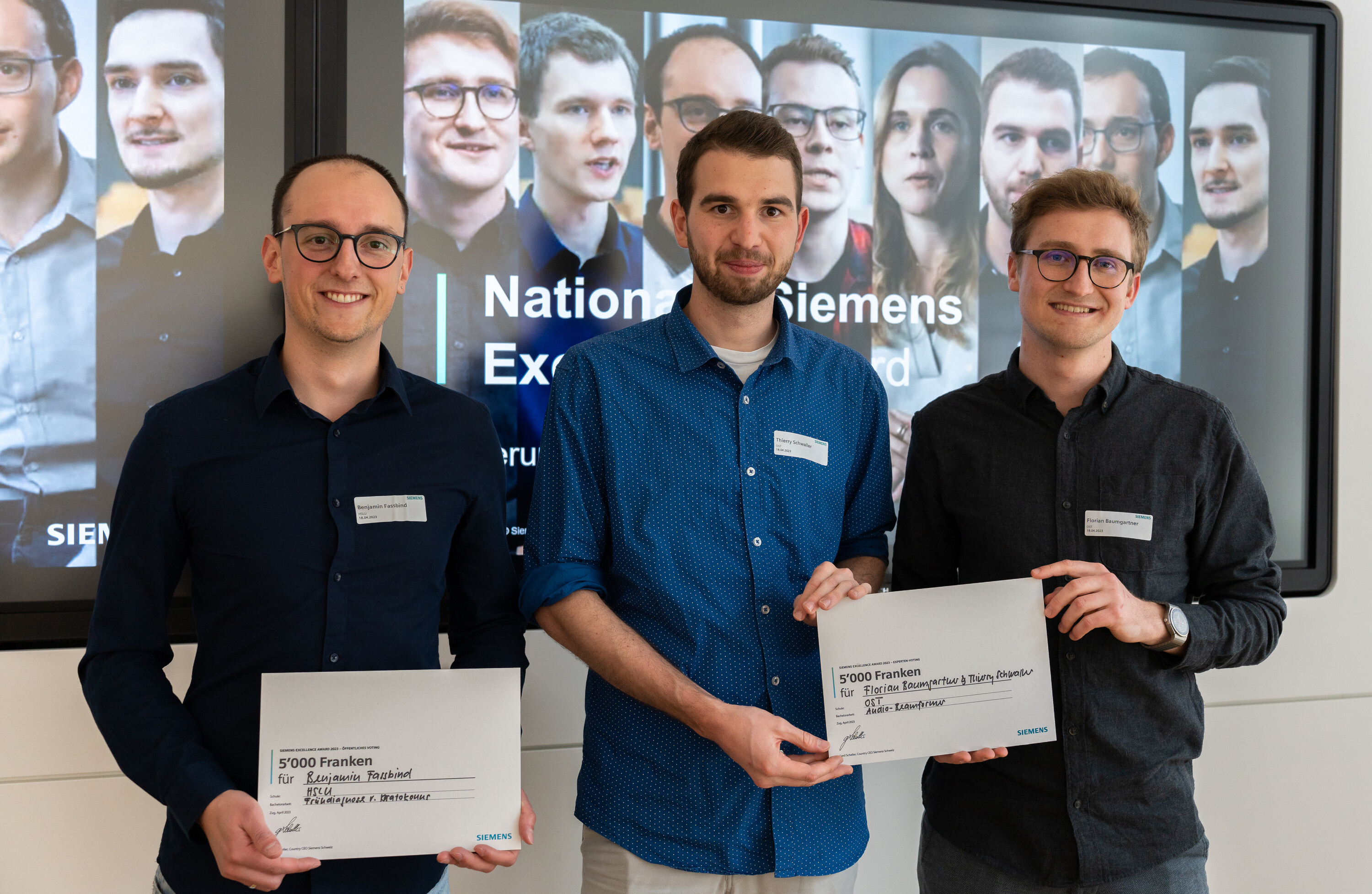 Zwei junge Elektroingenieure der OST wurden für ihre Bachelorarbeit mit dem Jurypreis des nationalen Siemens Excellence Awards ausgezeichnet.