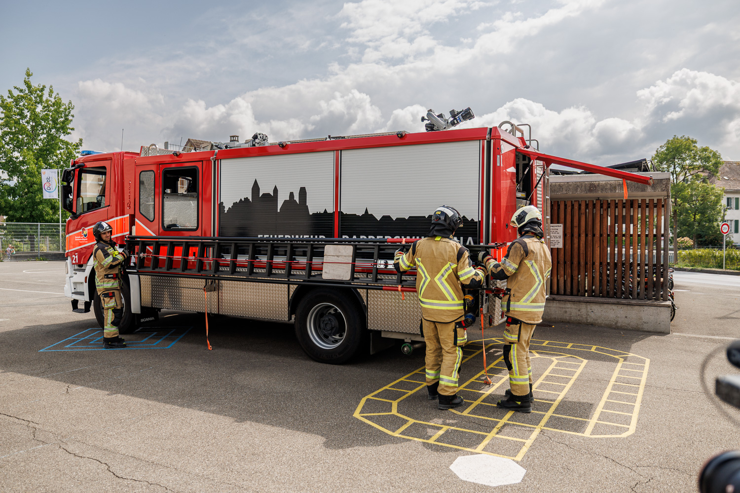 Feuerwehrauto mit Carbon-Feuerwehrleiter