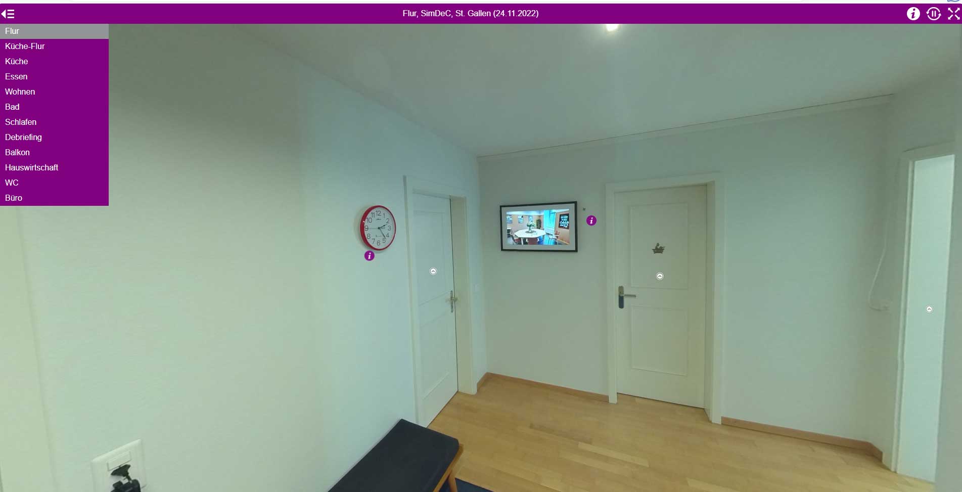 Virtueller Besuch der SimDec-Wohnung